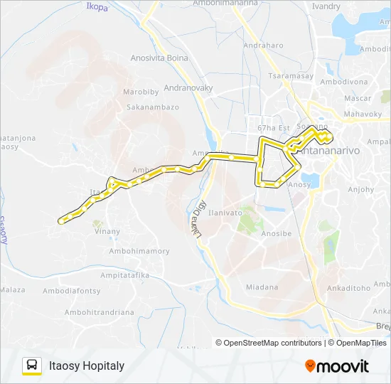 133A Bus Line Map