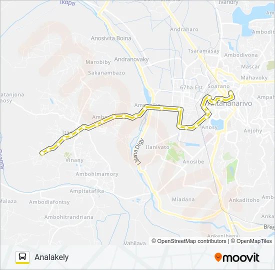 133A Bus Line Map