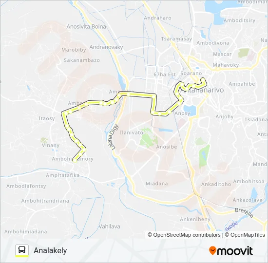 133C Bus Line Map