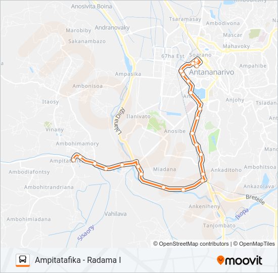 Plan de la ligne 140 de bus