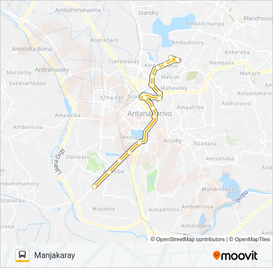 157A Bus Line Map