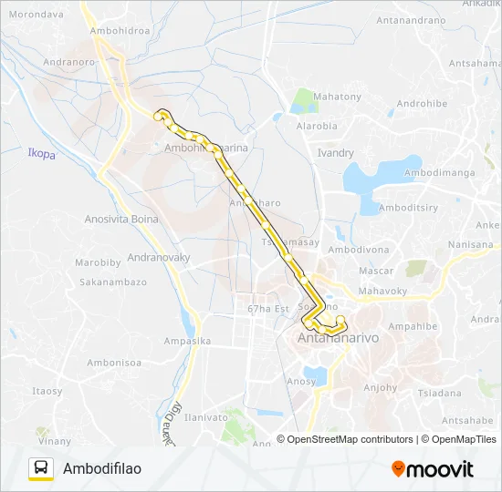 105 Bus Line Map