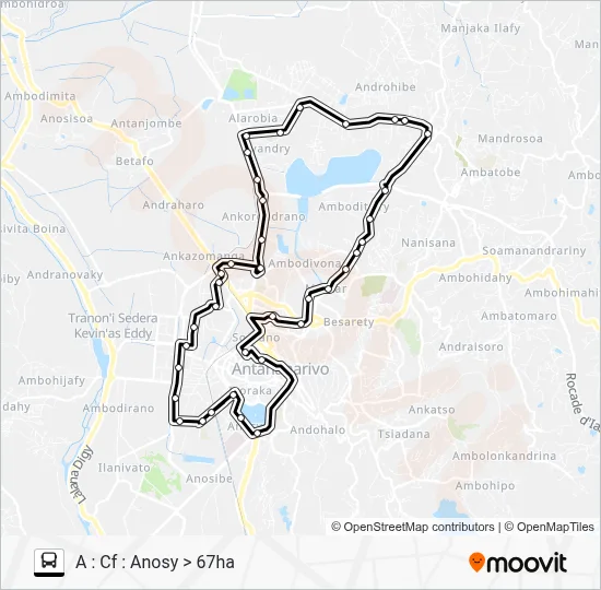 186A Bus Line Map