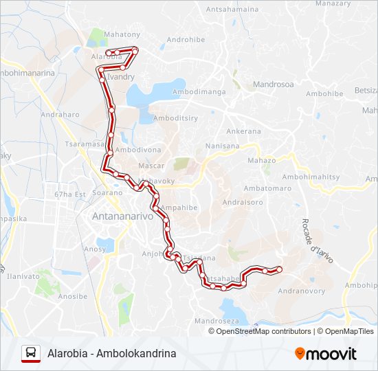 180A bus Line Map