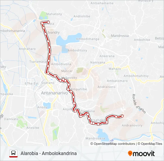 180A Bus Line Map