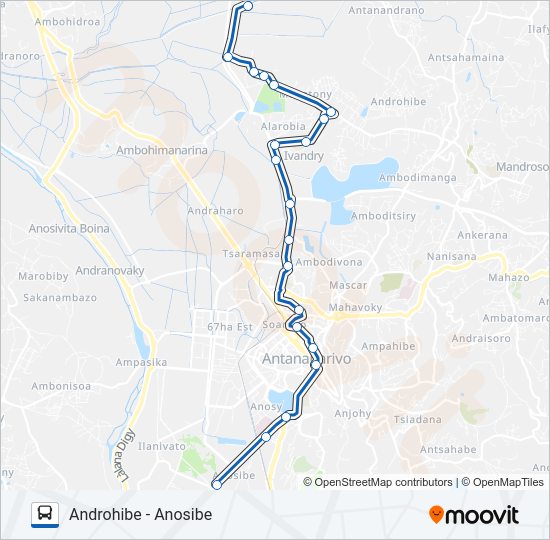 Plan de la ligne 150 de bus