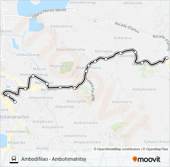 135A Bus Line Map