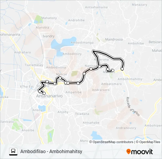135A Bus Line Map