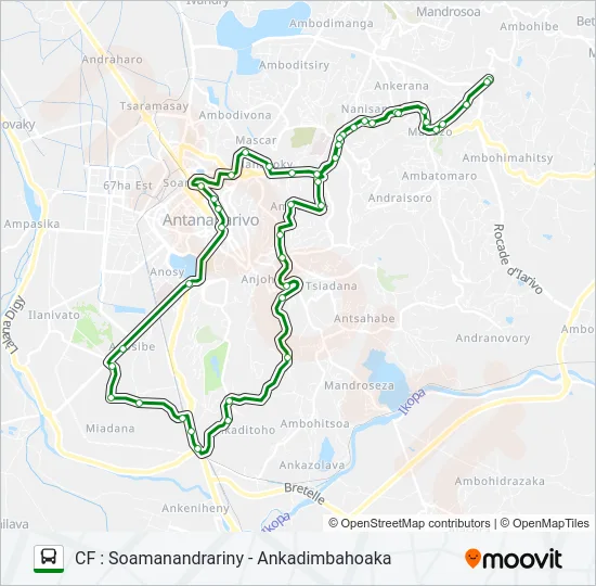 135 ROUGE Bus Line Map