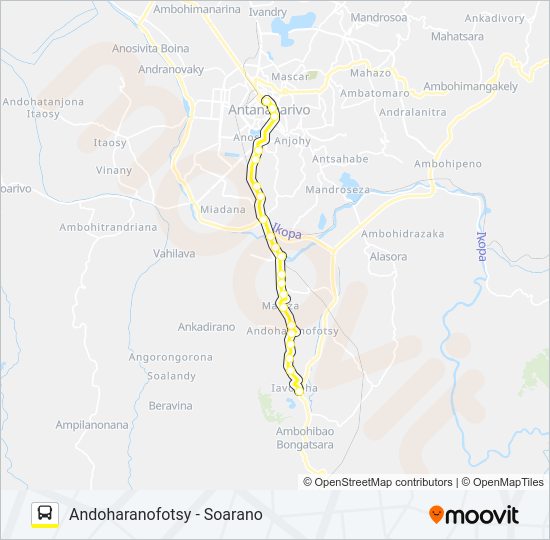 Plan de la ligne 137 de bus