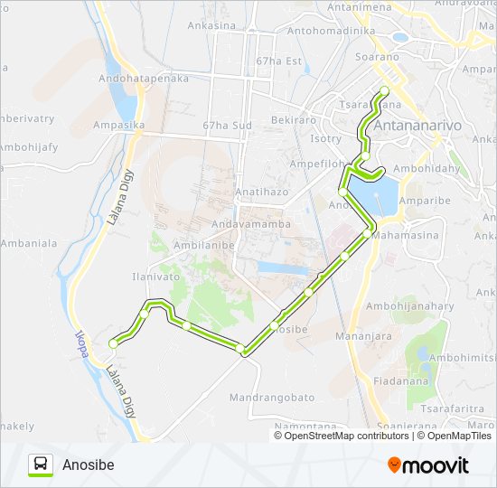 Plan de la ligne 138 de bus