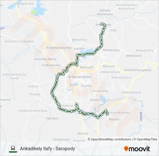 163B Bus Line Map