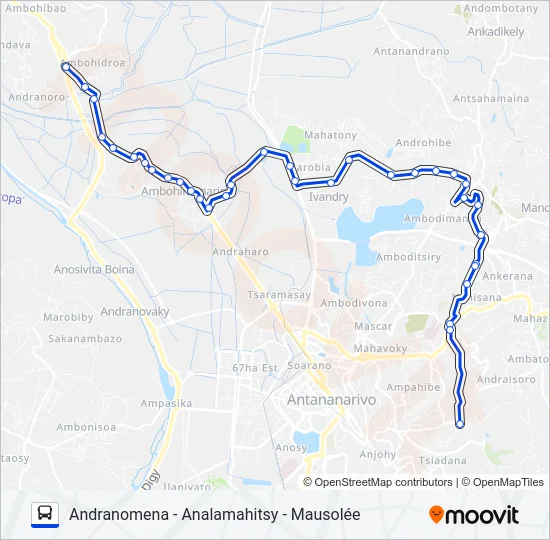 194BLEU Bus Line Map
