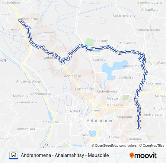 194BLEU Bus Line Map