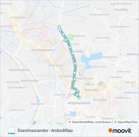 Plan de la ligne 120 de bus