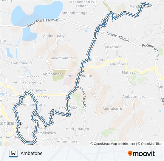 Plan de la ligne 161 de bus