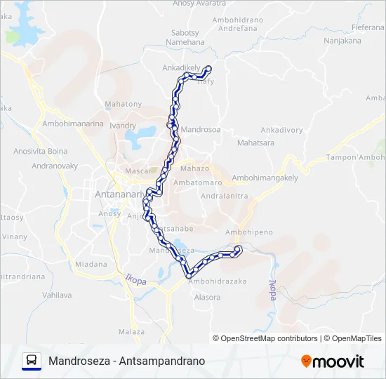 192A Bus Line Map
