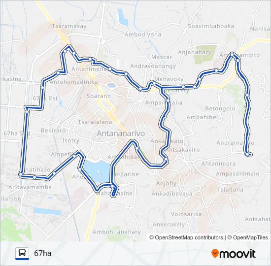 146BLEU Bus Line Map