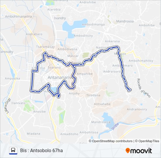 147BLEU bus Line Map