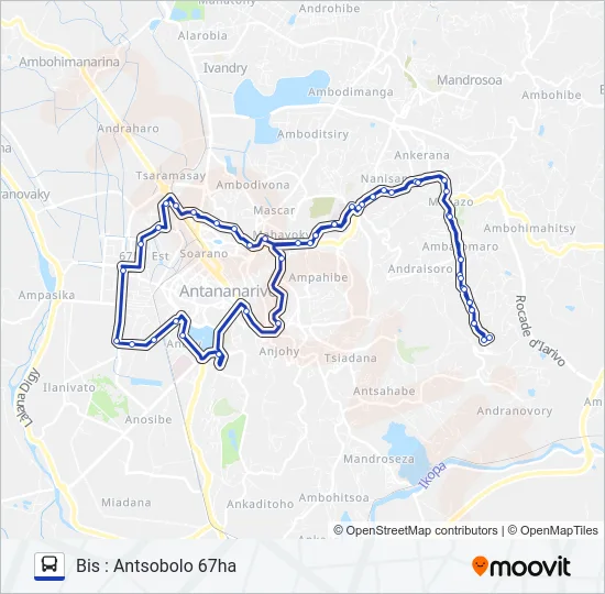 147BLEU Bus Line Map