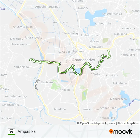 193A Bus Line Map