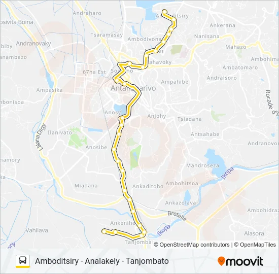 154 Bus Line Map