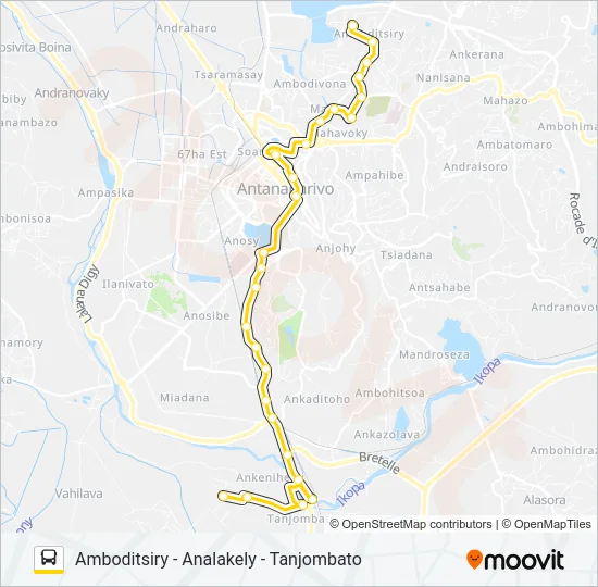154 Bus Line Map