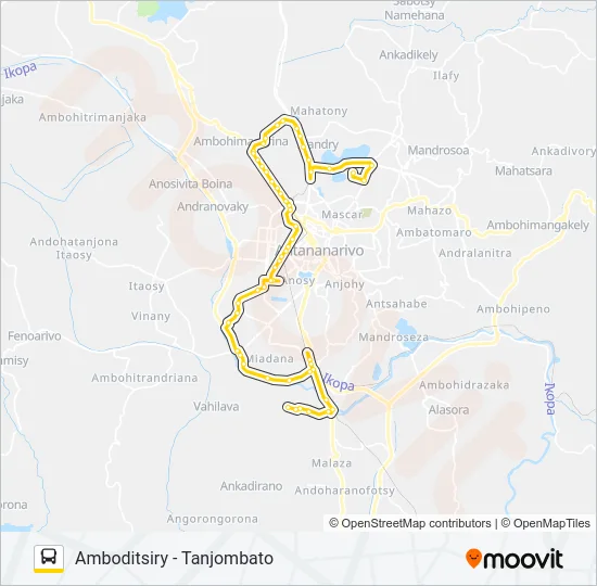 154A Bus Line Map