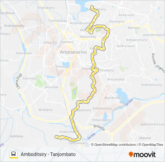 154B Bus Line Map
