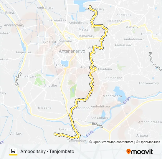 154B Bus Line Map