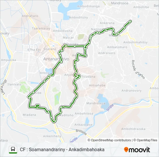 135BLANC Bus Line Map