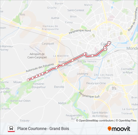 NOMAD 104 bus Line Map