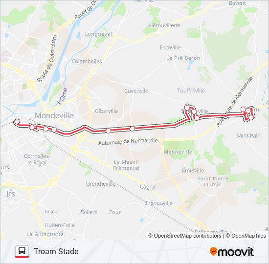 Mapa de NOMAD 119 de autobús