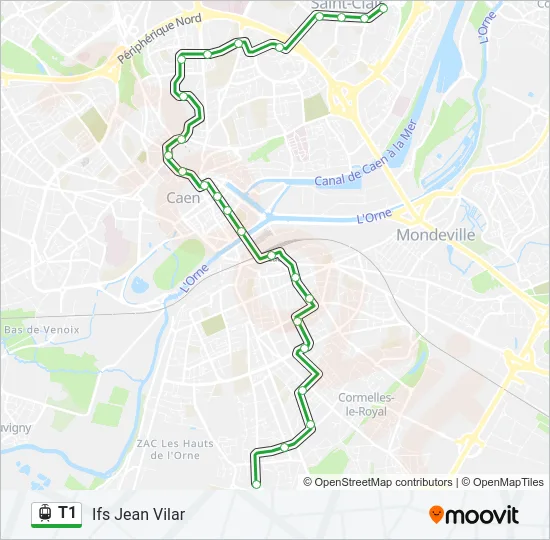 T1 Light Rail Line Map