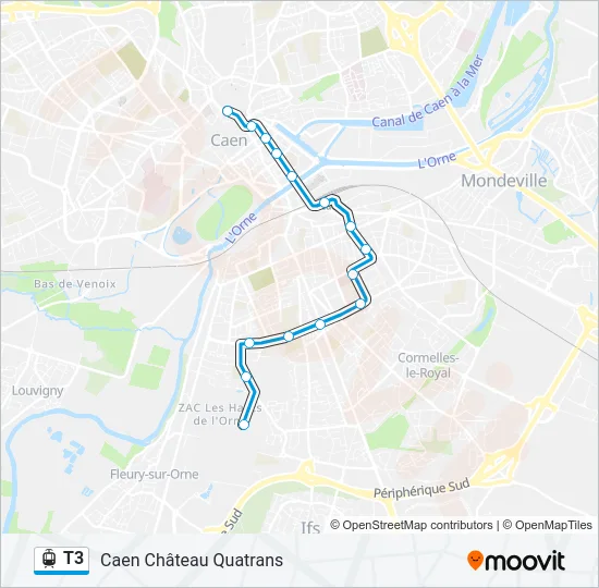 T3 Light Rail Line Map