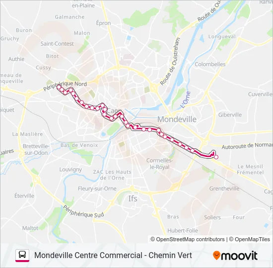 1 Bus Line Map