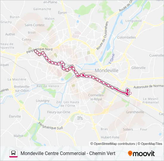 1 Bus Line Map