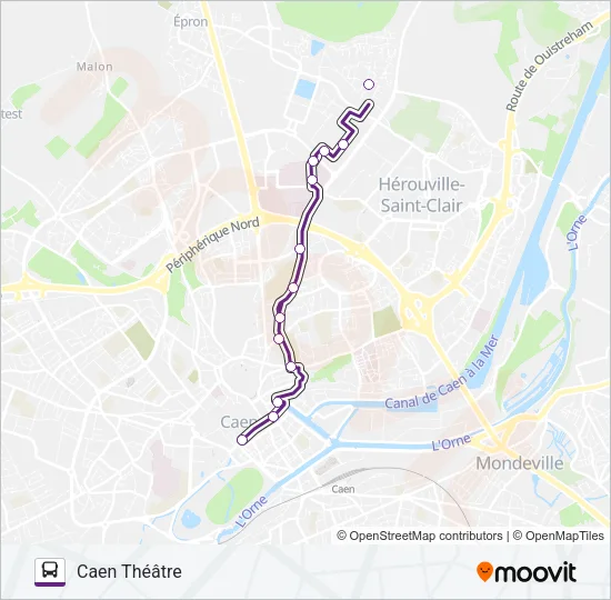 5 Bus Line Map