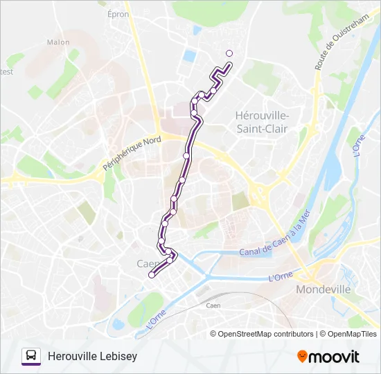 5 Bus Line Map