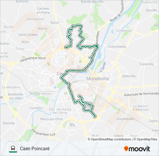 Mapa de 8 de autobús