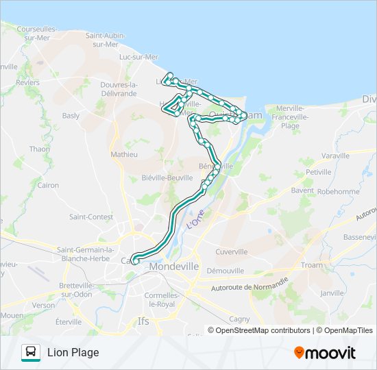 Plan de la ligne 12 de bus