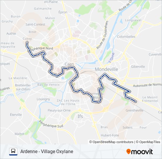 Mapa de 21 de autobús