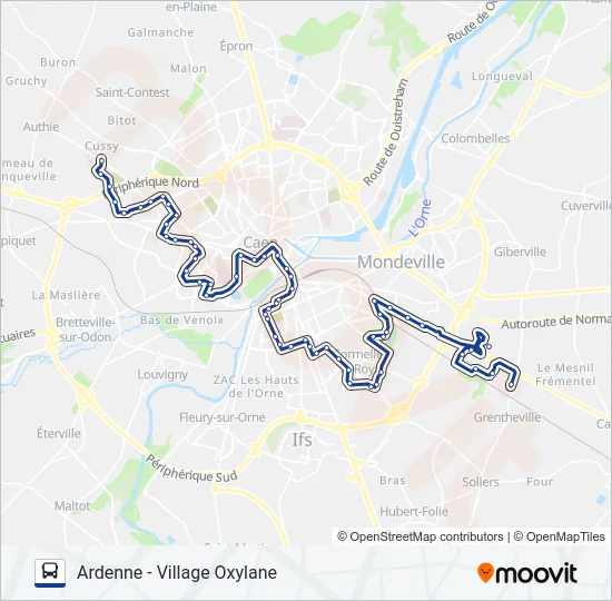 21 Bus Line Map