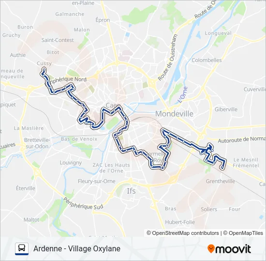 21 Bus Line Map