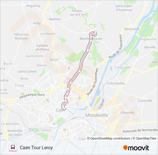 22 bus Line Map