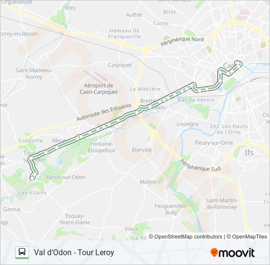 Plan de la ligne 32 de bus