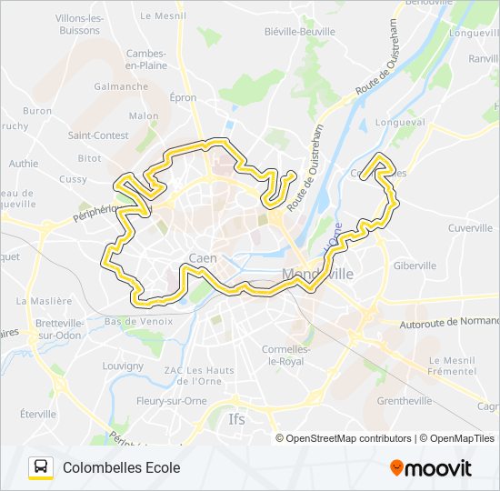 Plan de la ligne 6B de bus