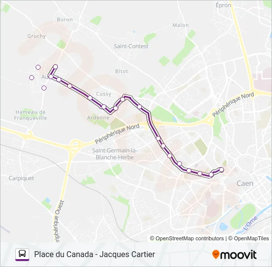 100 Bus Line Map