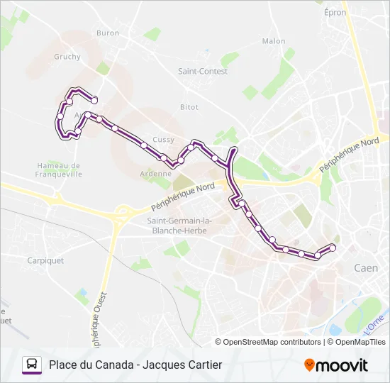 100 Bus Line Map