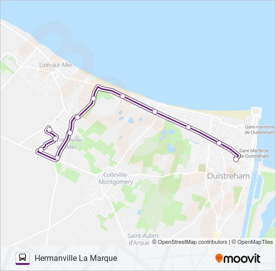 Plan de la ligne 101 de bus